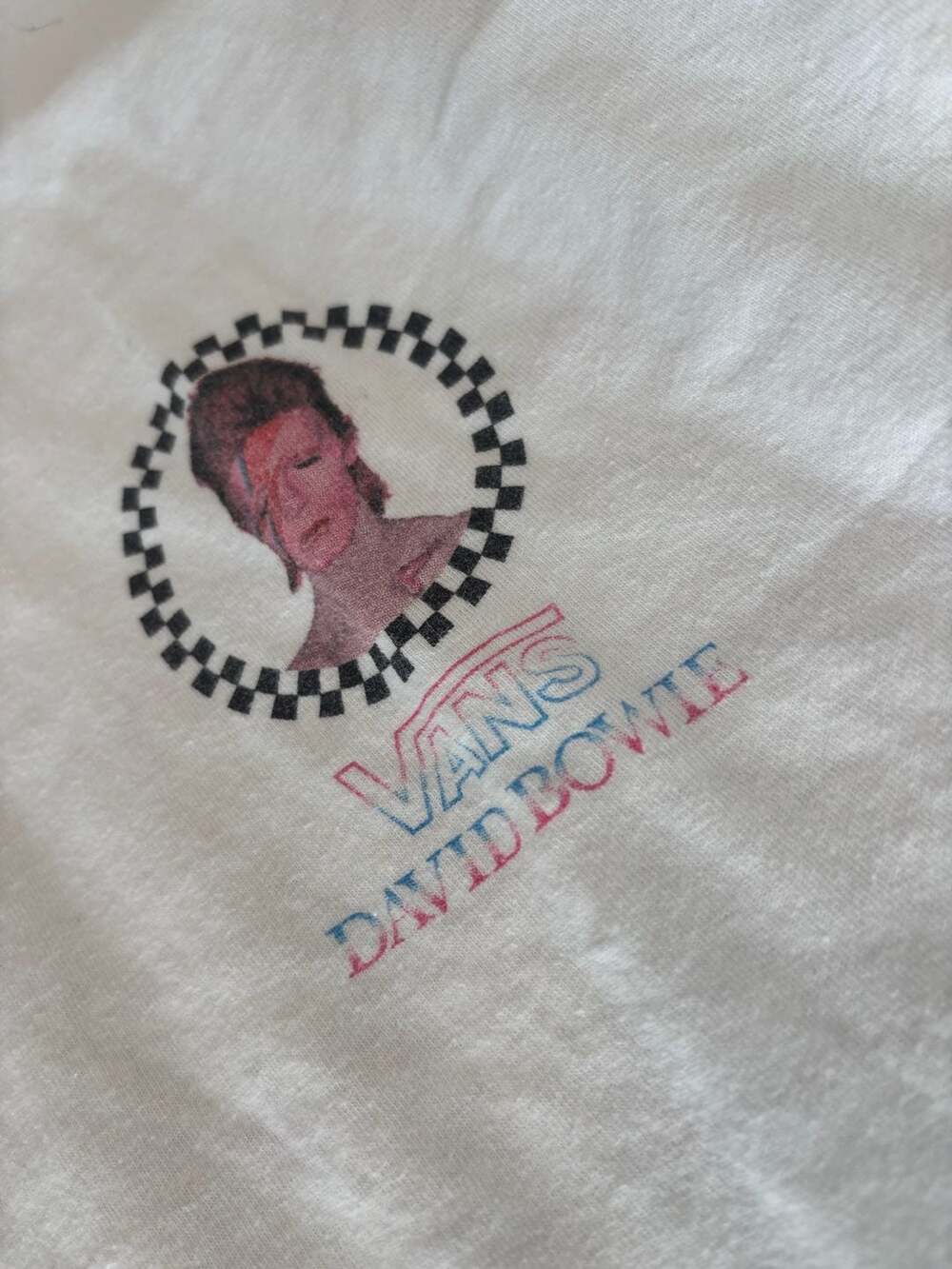 Vans x David Bowie Aladdin Sane Graphic T-Shirt White Size XL